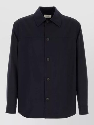 The Row wool oslo shirt long sleeves cuffs