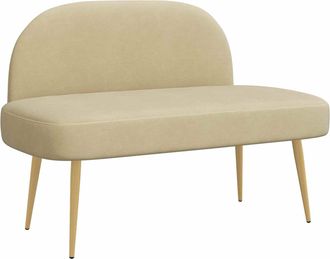 vidaXL Banco Tapizado Con Respaldo Verde Gris&aacute;ceo 110 X 60 X 76 Cm Vidaxl