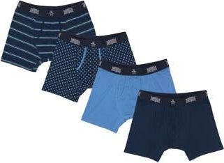 Original Penguin The Super Soft 4-Pack Boxer Briefs in Blue Multi at Nordstrom Rack, Size X-Large