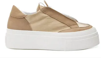 And&igrave;a Fora Womens Satin Nubuck Sneaker In Taupe