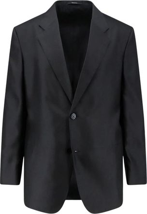 Gucci Zijden Blazer - Heren - Jassen - Grijs - Maat: L Zijde