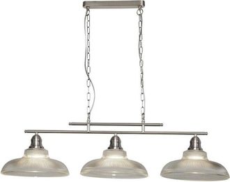 Searchlight Bistro iii Colgante 3 Barras de Luz Metal Plata Satinado - Searchlight