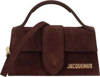 Jacquemus Brown Suede Rectangular Detachable Strap Tote Bag
