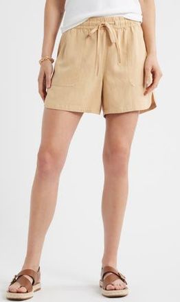 Caslon Pull-On Woven Shorts in Tan Shore at Nordstrom Rack, Size X-Small