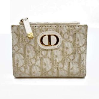 Dior White Jacquard Wallet (Bi-Fold) (Pre-Owned)