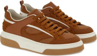 Ferragamo Devin Parker Sneaker - Brown