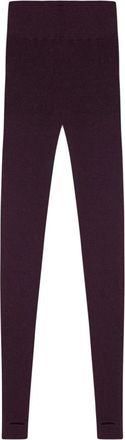 Cortana Elmer- leggings in baby alpaca en merinowol bordeaux- - Dames - Leggings - Paars - S - Wol - Broeken