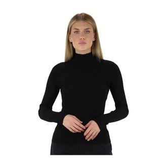 Twinset Turtlenecks, female, Black, Size: XS Black Sweaters Romantic Style
