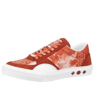 Louis Vuitton Ollie Sneakers Orange Tie Dye Style Monogram 1AA7MZ