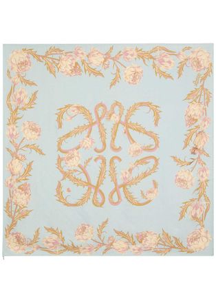 Loewe X Paulas Ibiza Silk Scarf - Light Blue - One Size