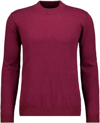 Ragman Rundhalspullover RAGMAN, Herren, Gr. 60, portwein, 696, 95% Baumwolle 5% Kaschmir, hoch geschlossener Ausschnitt, Pullover Rundhalspullover