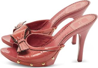 Dior Sandali slides con fiocco - Rosso