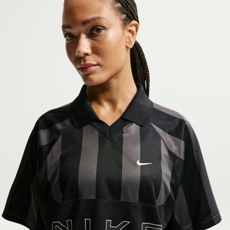 Nike Womens Nike Sportswear Oversized Jersey in Black | IO0913-010