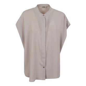 Herno Blouses, female, Beige, Size: XL 1985 Chantilly Blouse