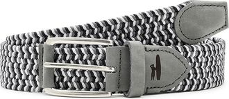 Johnnie-O Cotton Stretch Mens Belts Black/Light Gray : 2XL