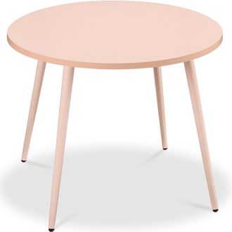 Best Choice Products Round Mid-Century Modern 35.5in Dining Table, Dinette for Home or Kitchen w/Wood Finish Steel Legs
