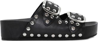 Loeffler Randall Jack studded sandals - women - Lambskin/Rubber/Calf Leather - 6.5 - Black