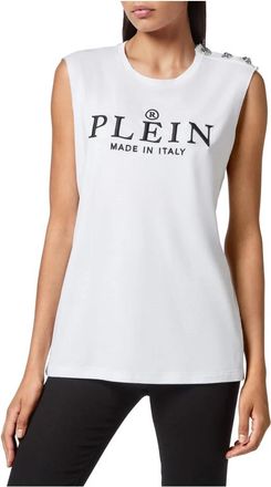 Philipp Plein Tank Top Wtk 2346 - Dames - Tops zonder mouwen - Wit - XS - Tops