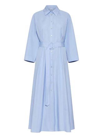 Marella Button-up blousejurk met ceintuur - Blauw
