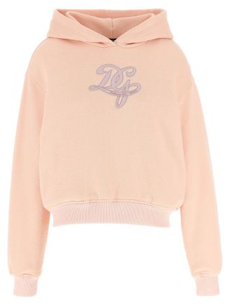 Dolce & Gabbana Pink Logo Embroidery Hoodie