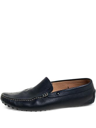 Tod's pre-owned textured-leather loafers - Blue