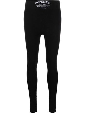 Stella McCartney Leggings con banda logata - Nero