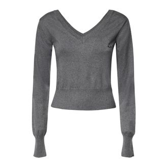 Vivienne Westwood Truien & Vesten, Dames, Grijs, XS, Katoen, Beatrice V-Neck Trui
