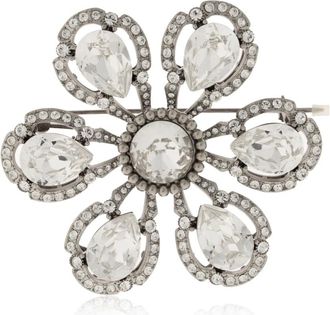 Dolce & Gabbana Broche met Glinsterende Kristallen - Heren - Broches - Grijs - ONE Size - Accessoires