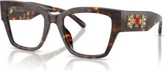 Dolce & Gabbana 51mm Butterfly optical glasses in Tortoise at Nordstrom