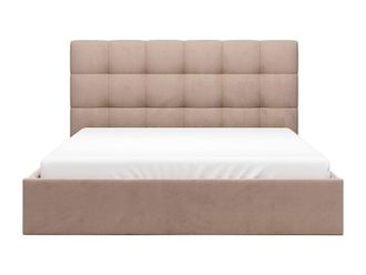 VENTE-UNIQUE.COM Cama con canap&eacute; abatible terciopelo beige
