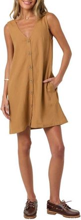 O'Neill Sanders Button-Up Minidress in Woodshack at Nordstrom, Size Xx-Large
