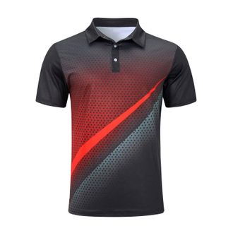 Generic WINWUQB Mens Polo Shirts Short Sleeve Regular-Fit Golf T-Shirts Gradient Contrasting Colours Polos Breathable Casual Work Sports Tops ( -3-Black,6XL)