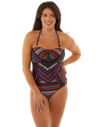 Seaspray Womens Katherine Bandeau Swimsuit - Purple Polyamide - Size X-Small