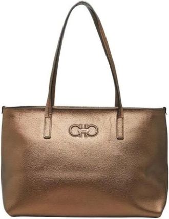 Ferragamo Pre-owned Tote Bags, female, Brown, Size: ONE SIZE Pre-owned Leather Shoulder Bag