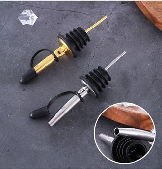 OEM 4 Boquillas Vertedoras Para Botellas De Bebidas, Boquilla Vertedora Para Botellas De Bebidas, Dispensador De Aceite De Oliva De Acero Inoxidable