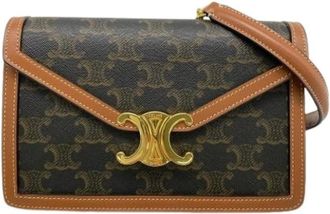 Celine Borsa a spalla Pre-owned in tela - - Pre-owned - Donna - Marrone - ONE SIZE