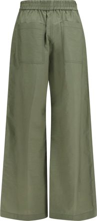 Brunello Cucinelli Womens Pants With Elasticated Waist Eucalipto Cotton; Polyamide Trousers