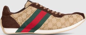 Gucci Mens Gucci Tempo Sneaker, Beige, GG Canvas