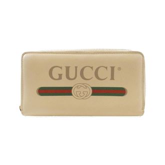 Gucci White Leather Long Wallet (Bi-Fold) (Pre-Owned)