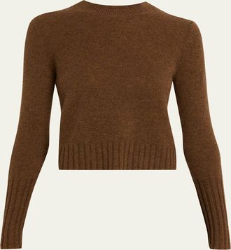Guest In Residence Shrunken Crewneck Sweater in Cashmere