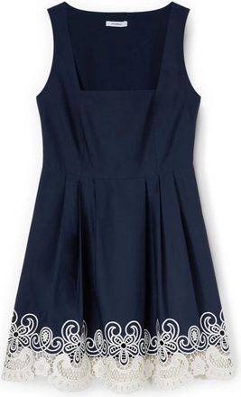 Motivi Short Kleedjes - Dames - Feestkleedjes - Blauw - XS - Katoen - Kleedjes
