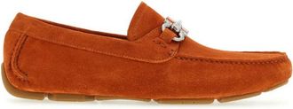 Ferragamo Mens Orange Loafers, US Size 6