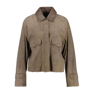 Riani Lichte Jassen - Dames - Leren en Su&egrave;de Jassen - Bruin - L - Leer - Jassen