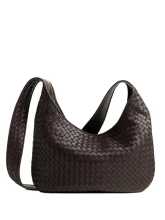 Bottega Veneta Dark Brown Veneto Crossbody Bag