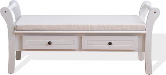 Mobili Rebecca Rebecca Mobili Banco Contenedor 2 Cajones Madera Blanca 47,5x108,5x40