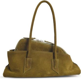The Attico Small The Walk Khaki Leather Bag