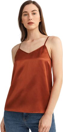 LilySilk V Neck Front and Back Silk Camisole