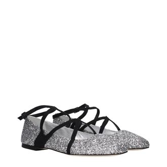 Jimmy Choo London Womens Gray Plastic Ballet Flats