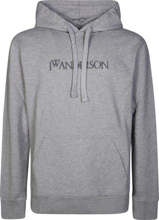 J.W.Anderson Classic Grey Hoodie with Embroidered Logo