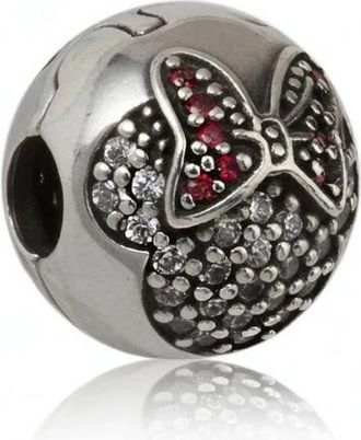 Pandora Minnie Zirconia Clip - Dames - Sieraden - Grijs - ONE Size - Accessoires